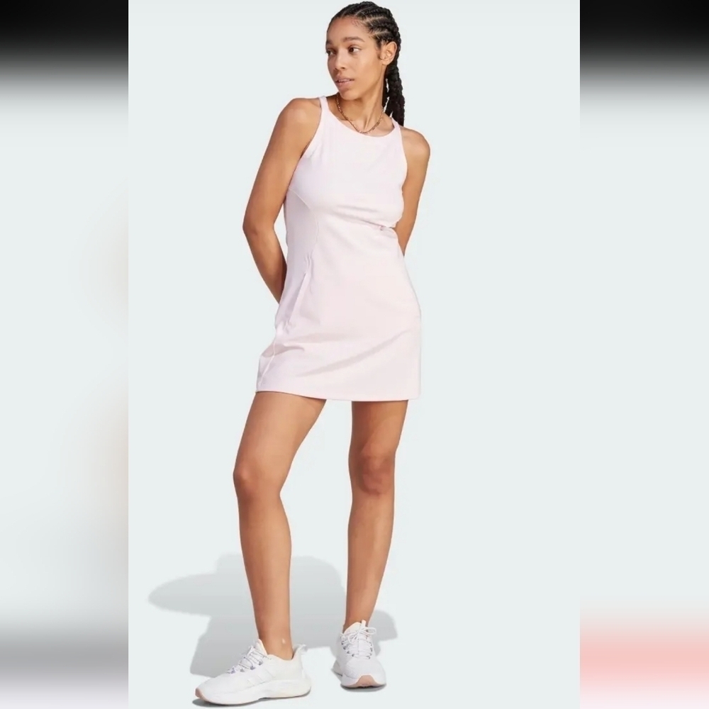 Adidas City Break Baby Pink Athletic Dress Tennis Golf Activewear Small - Picture 6 of 14